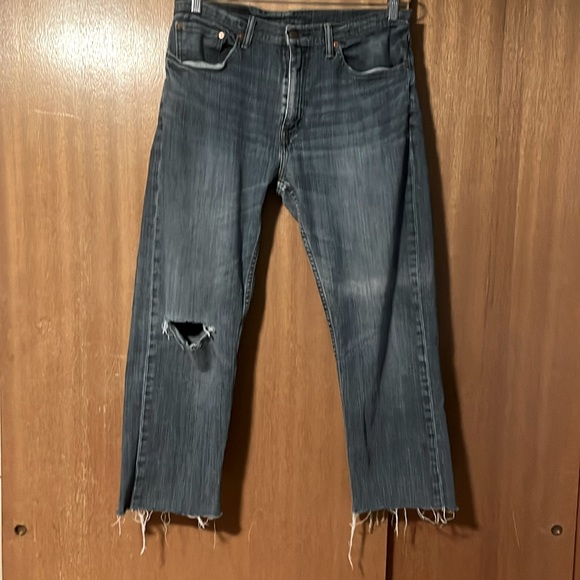 Levi’s 505, cropped and distressed. - Picture 1 of 3